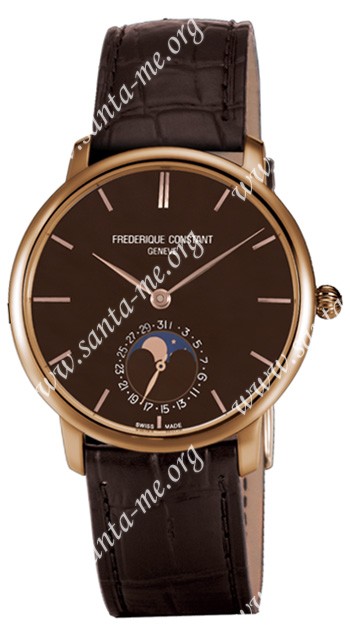 Frederique Constant Slim Line Moonphase Mens Wristwatch FC-705C4S9