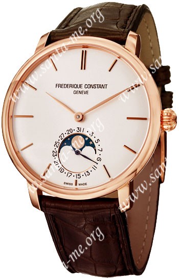 Frederique Constant Slim Line Moonphase Mens Wristwatch FC-705V4S4