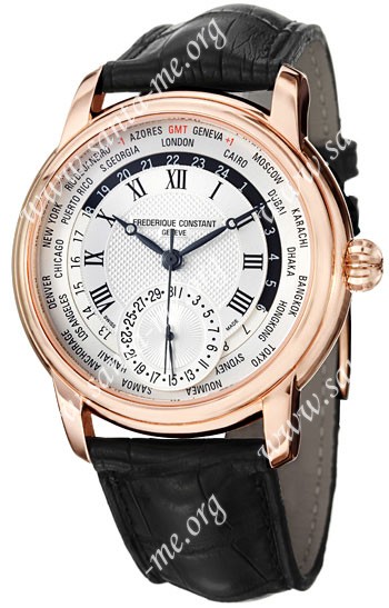 Frederique Constant Worldtimer  Mens Wristwatch FC-718MC4H4