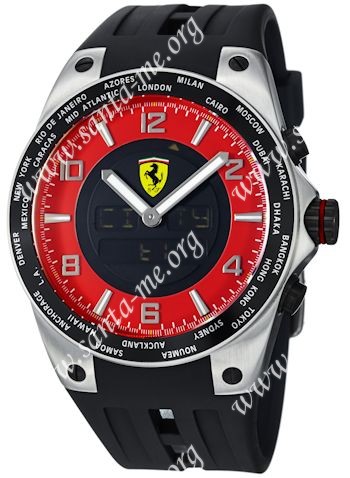Ferrari World-Time Mens Wristwatch FE05ACCRD