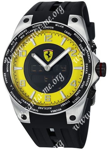 Ferrari World-Time Mens Wristwatch FE05ACCYW