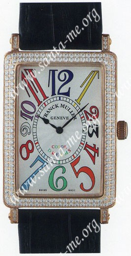Franck Muller Ladies Large Long Island Large Ladies Wristwatch 1002 QZ COL DRM-1