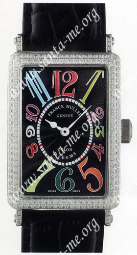 Franck Muller Ladies Large Long Island Large Ladies Wristwatch 1002 QZ COL DRM-4