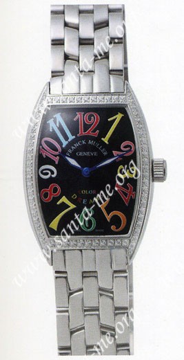 Franck Muller Ladies Small Cintree Curvex Small Ladies Wristwatch 1752 QZ COL DRM O-9