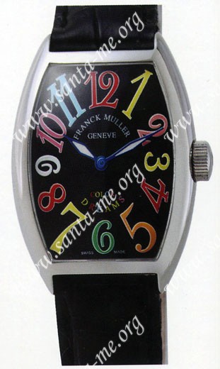 Franck Muller Mens Small Cintree Curvex Midsize Mens Wristwatch 5850 SC COL DRM O-8