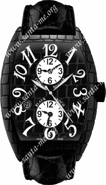 Franck Muller Black Croco Large Mens Wristwatch 8880 MB SC DT BLK CRO