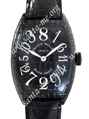 Franck Muller Black Croco Large Mens Wristwatch 8880CH BLK CRO