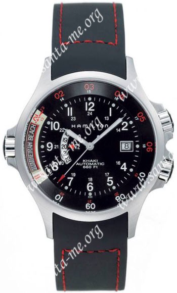 Hamilton Khaki Navy GMT 3T Mens Wristwatch H77635333