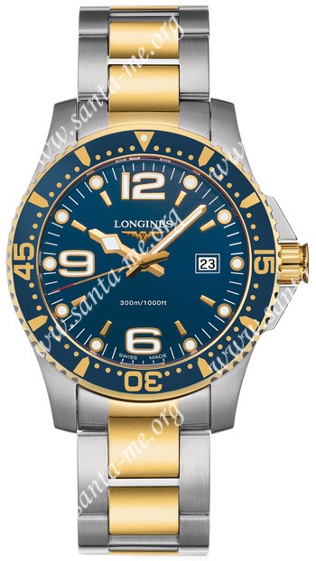Longines Hydro Conquest Quartz Mens Wristwatch L3.640.3.96.7
