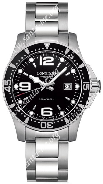 Longines Hydro Conquest Quartz Mens Wristwatch L3.640.4.56.6