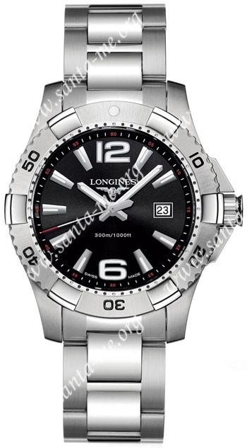 Longines Hydro Conquest Quartz Mens Wristwatch L3.647.4.56.6