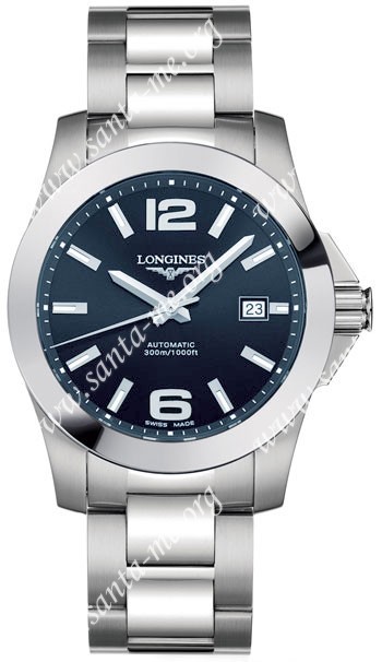 Longines Conquest Mens Wristwatch L3.658.4.96.6