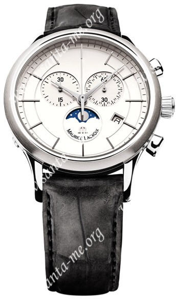 Maurice Lacroix Les Classiques Phase de Lune Chronograph Mens Wristwatch LC1148-SS001-130