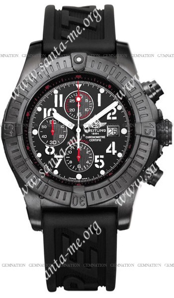 Breitling Super Avenger Black Steel Mens Wristwatch M1337010.B930-122S