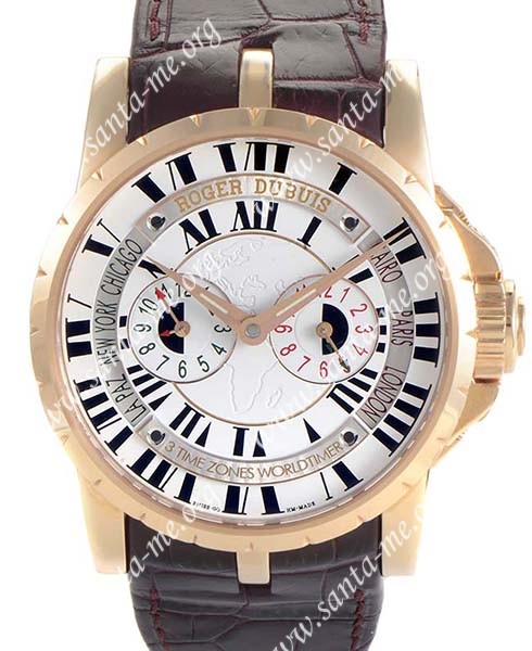 Roger Dubuis Excalibur Triple Time Zone Mens Wristwatch RDDBEX0201