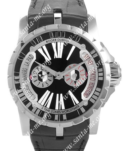 Roger Dubuis Excalibur Triple Time Zone Mens Wristwatch RDDBEX0257