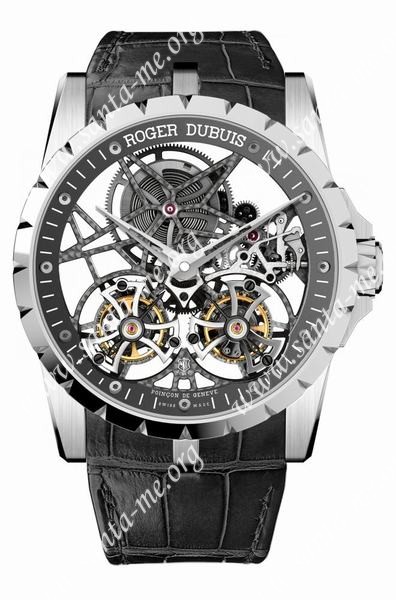 Roger Dubuis Excalibur Skeleton Double Flying Tourbillon Mens Wristwatch RDDBEX0396