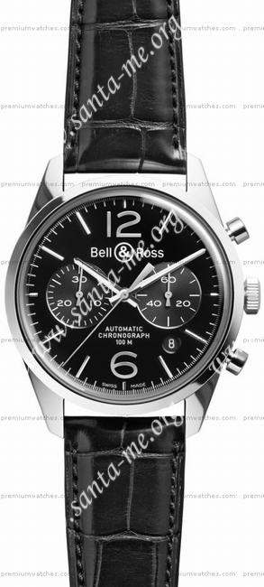 Bell & Ross BR 126 Officer Mens Wristwatch BRG126-BL-ST/SCR
