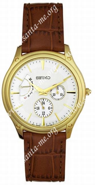 Seiko Retrograde Day-Date Mens Wristwatch SNT006