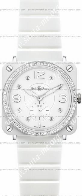 Bell & Ross BR S Quartz Phantom Diamond Unisex Wristwatch BRS-WHC-PH-LGD/SCE