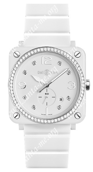 Bell & Ross BR S White Ceramic Diamonds Unisex Wristwatch