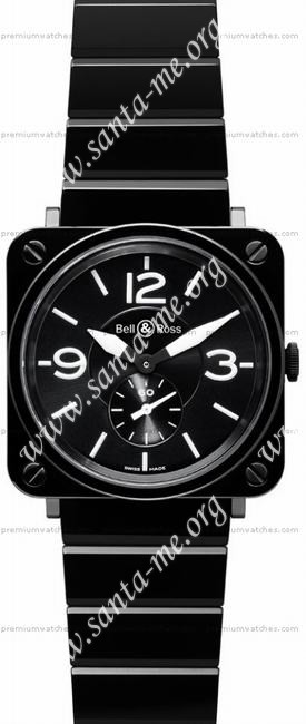 Bell & Ross BR S Quartz Black ceramic Unisex Wristwatch BRS-BL-CERAMIC/SCE