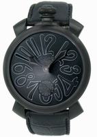 GaGa Milano Manual 48mm PVD/Carbon Fibre Men Wristwatch 5012.2.BK