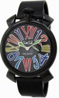 GaGa Milano Slim 46mm PVD Men Wristwatch 5082.1.BK