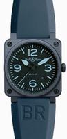 Bell & Ross Aviation BR0392-CERAM-BLUE Mens Wristwatch