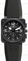 Bell & Ross BR 01-94 Chronographe Carbon Mens Wristwatch BR0194-BL-CA