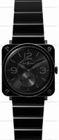 Bell & Ross BR S Quartz Phantom Unisex Wristwatch BRS-BLC-PH/SCE