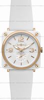 Bell & Ross BR S Quartz Pink Gold & White Ceramic Unisex Wristwatch BRS-PKG-WH-C/SRB