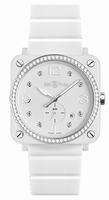 Bell & Ross BR S White Ceramic Diamonds Unisex Wristwatch